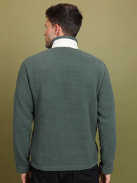HIGHLANDER Mock Collar Front-Open Sweatshirt