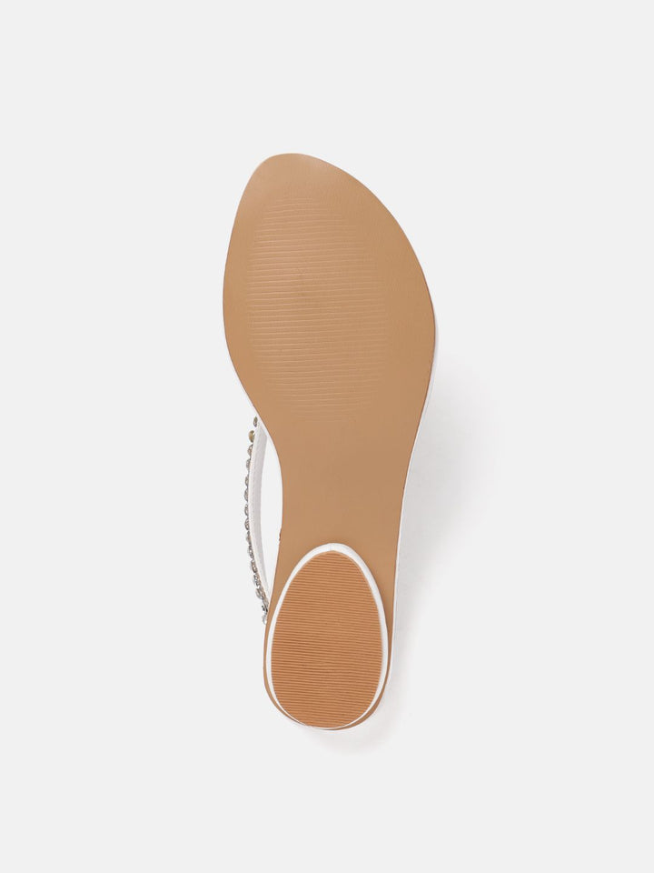 Lino Perros Women Embellished Open Toe Flats