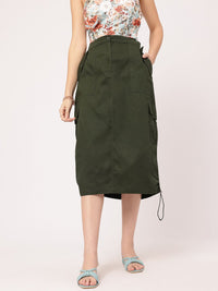 DressBerry Straight Toggle Adjusted Pure Cotton Skirt