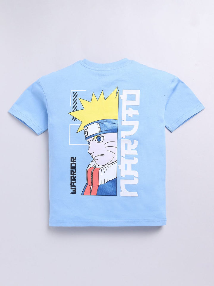 Happy Faces Boys Naruto Print Pure Cotton T-shirt
