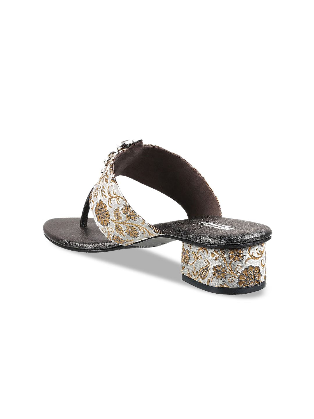Metro Embellished T-Strap Block Heels