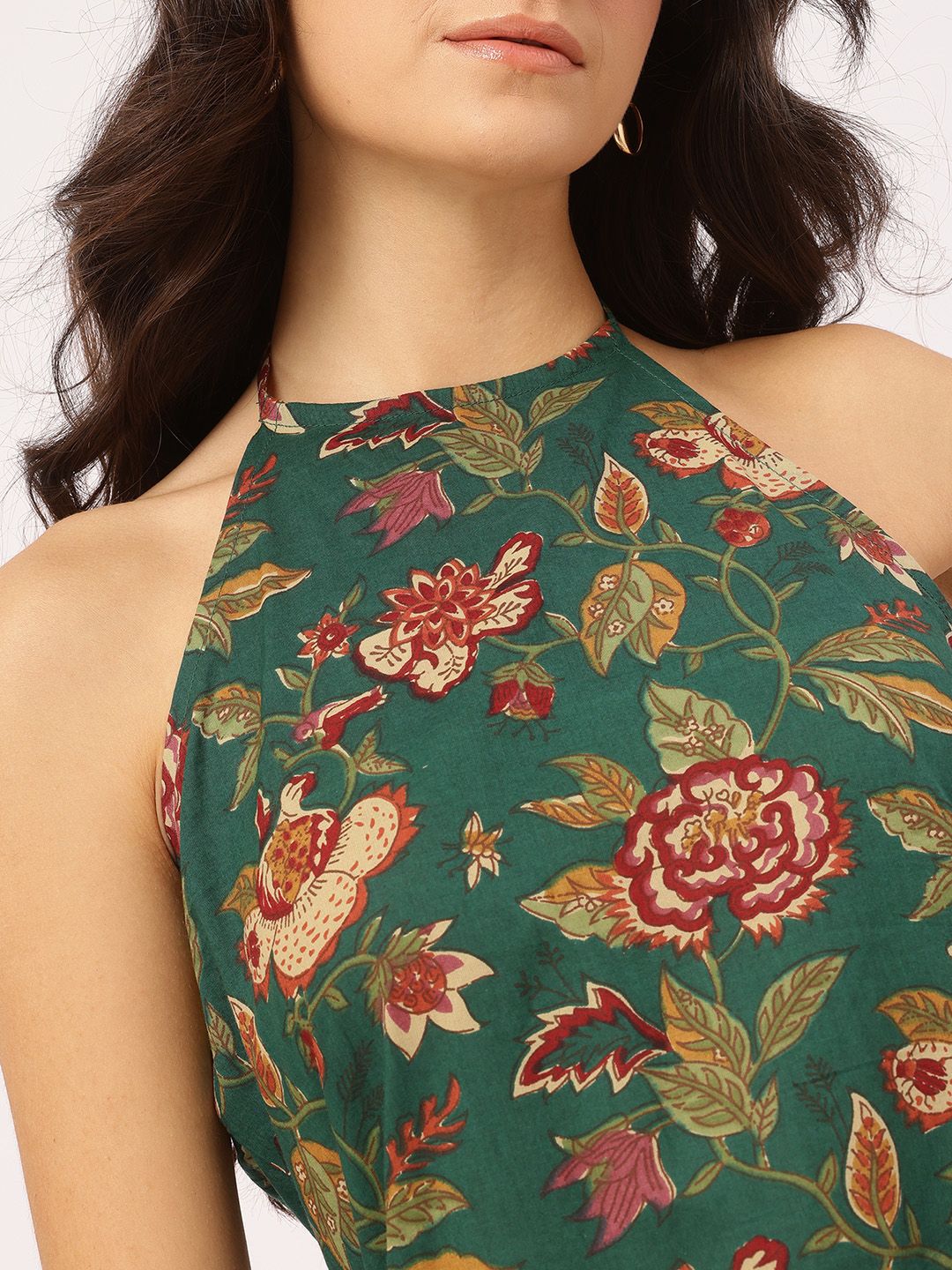 DressBerry Nature's Palette Halter Haul Cotton Cambric Dress