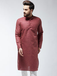 SOJANYA Lelaki Brown Solid Kurta Lurus