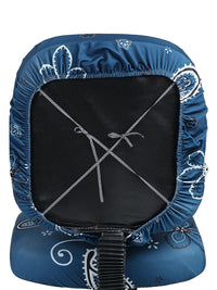 Cortina Navy Blue & White Floral Chair Cover