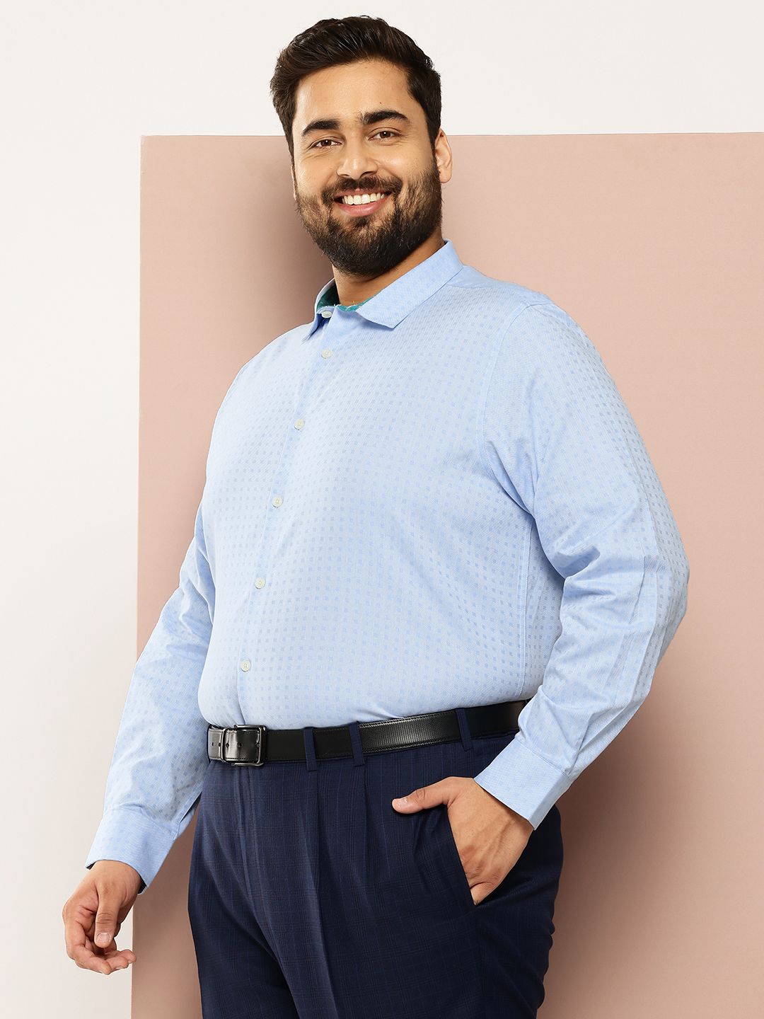 Thomas Scott Men Plus Size Premium Pure Cotton Formal Shirt