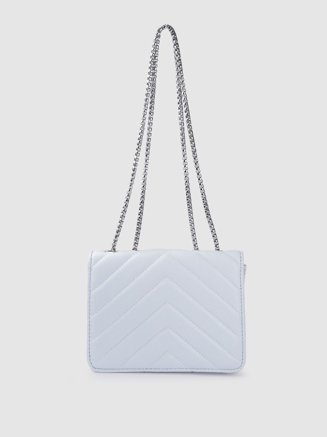 Lino Perros Women Blue Quilted Structured Shoulder Bag