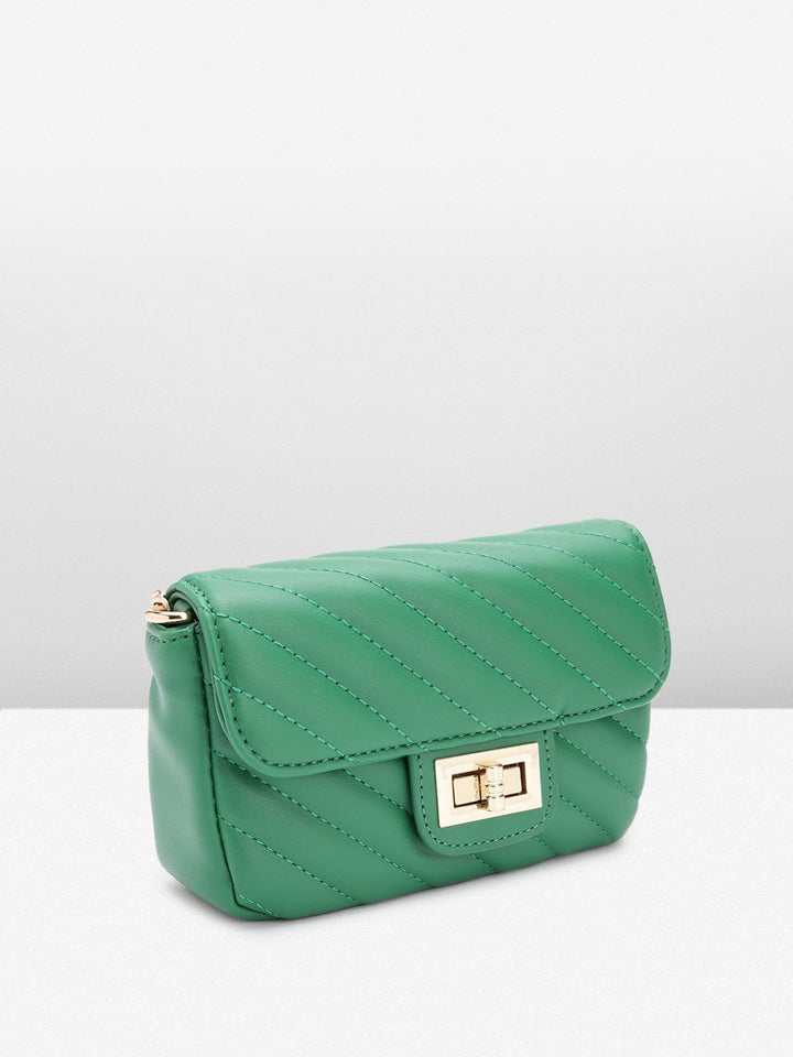 Lino Perros Structured Sling Bag with Quilted Detail