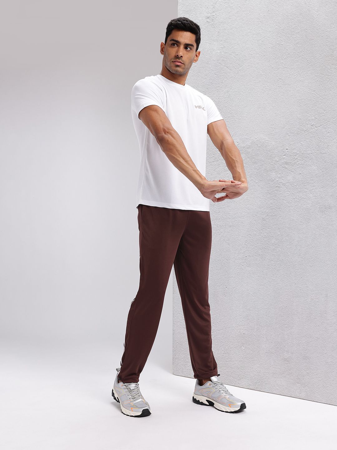 HRX by Hrithik Roshan Men Mid-Rise Rapid-Dry Training Track Pants with Toggle