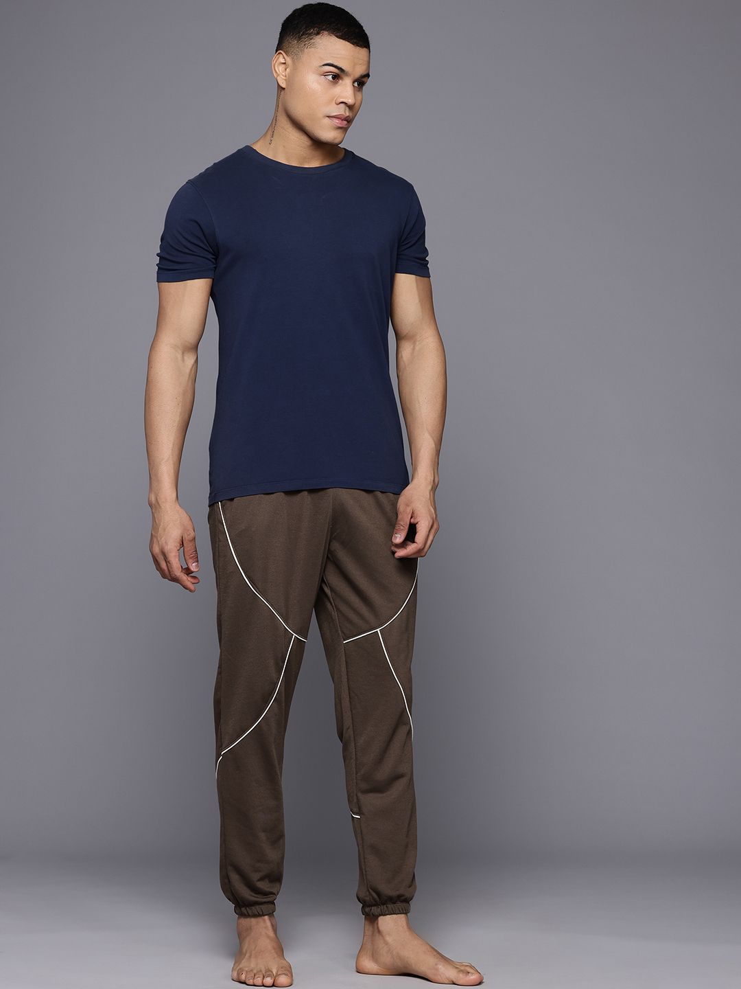 HRX by Hrithik Roshan Men Taping Detail Yoga Joggers