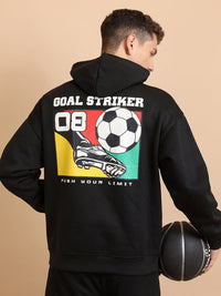 HIGHLANDER Graphic Printed Hooded Oversized Sweatshirt