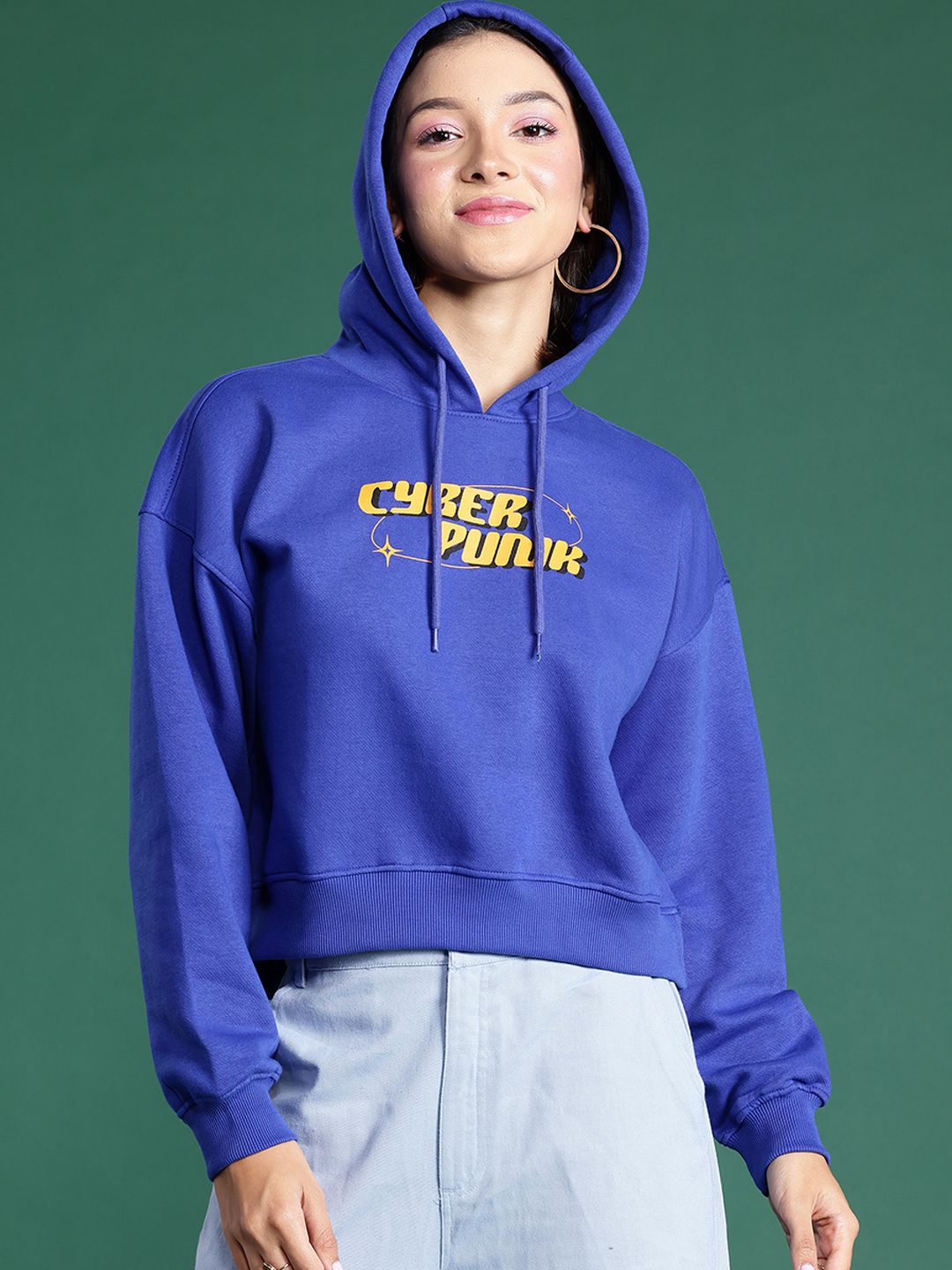 DressBerry Printed Hooded Sweatshirt