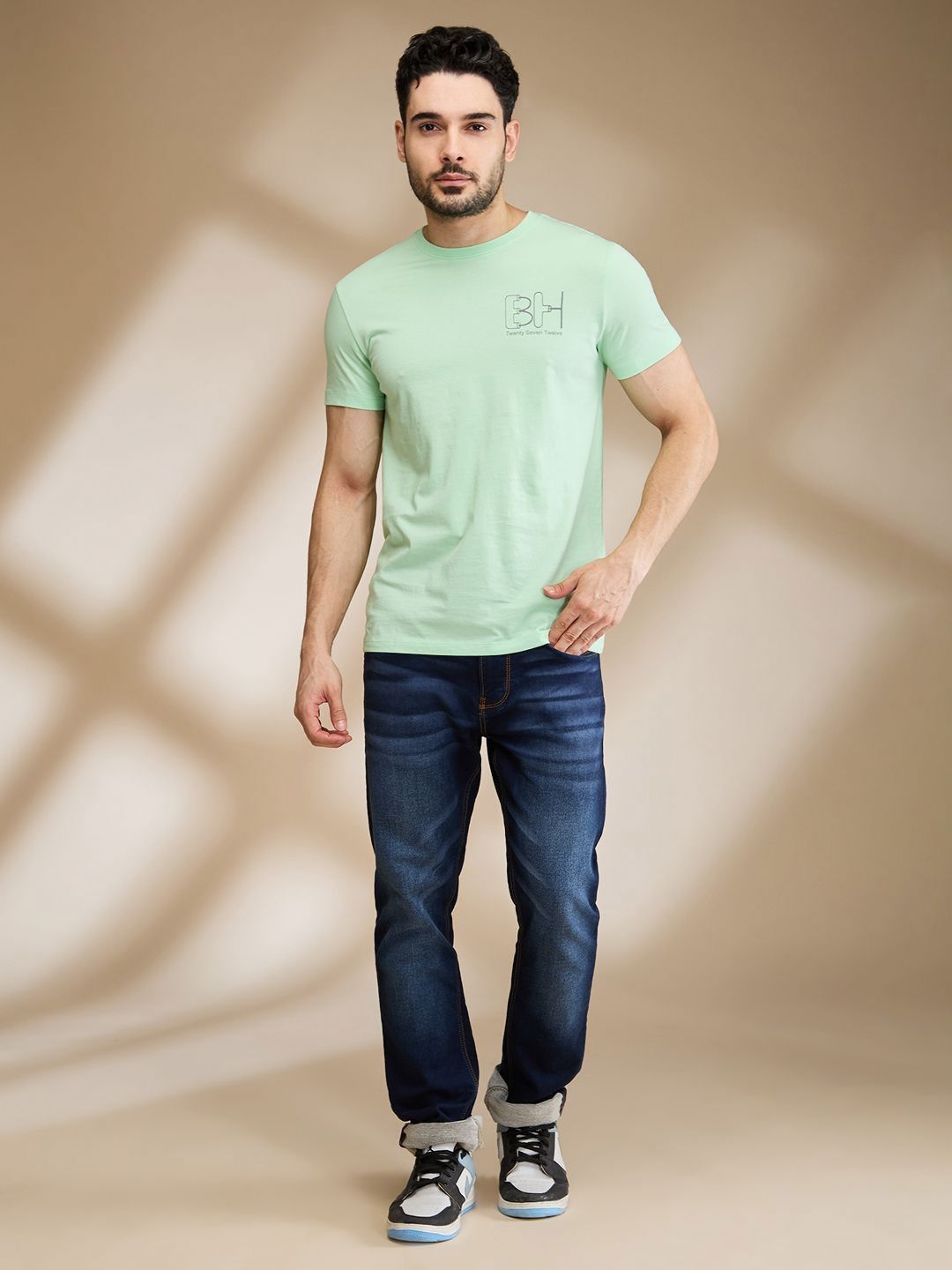 Being Human Men Typography Pockets T-shirt