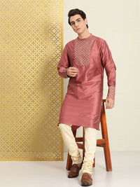 House of Pataudi Men Yoke Design Angrakha Jashn Kurta