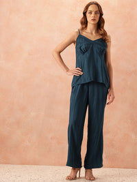 all about you Self Striped Top & Trouser