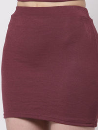 KLOTTHE Women Maroon Solid Co-Ords
