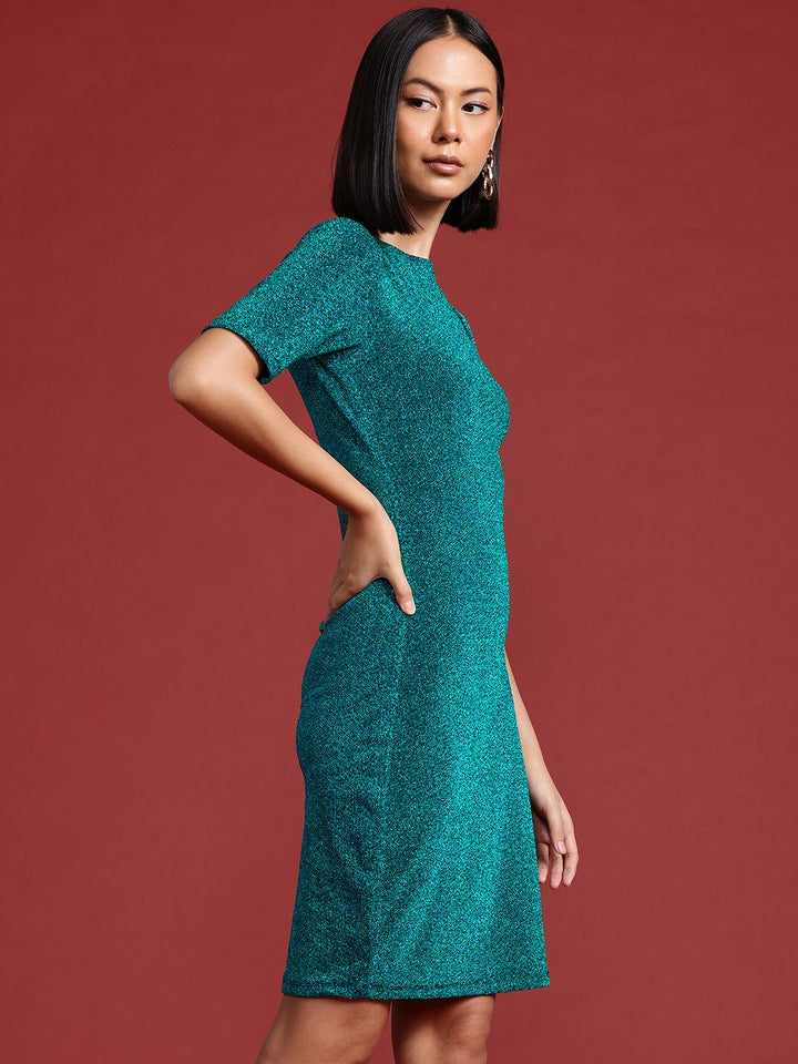 all about you Shimmery Sheath Dress