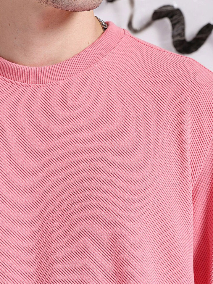The Indian Garage Co Self Design Textured Long Sleeve Pullover Sweatshirt