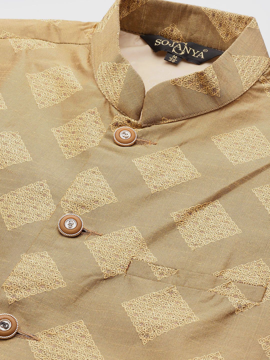 SOJANYA Men Black Kurta with Churidar