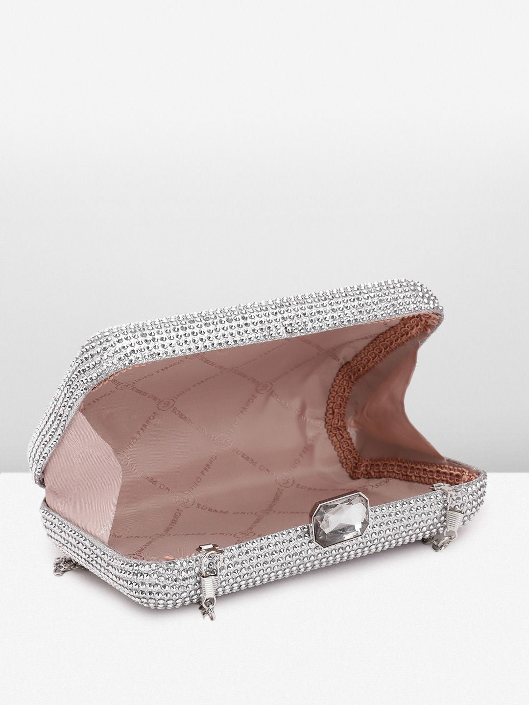 Lino Perros Stone Embellished Box Clutch