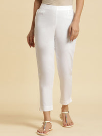 W Women Straight Fit Crop Trousers