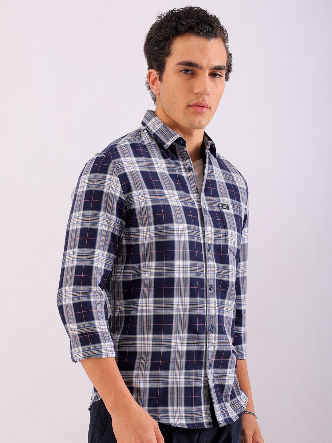 The Indian Garage Co Men Regular Fit Checked Casual Shirt