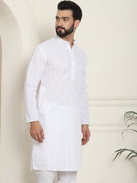 SOJANYA Men Thread Work Kurta