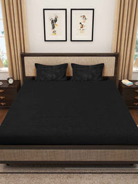 Myntra Elegant Homes Solid Fitted 300 TC King Woolen Bedsheet & 2 Pillow Covers-250X225cm