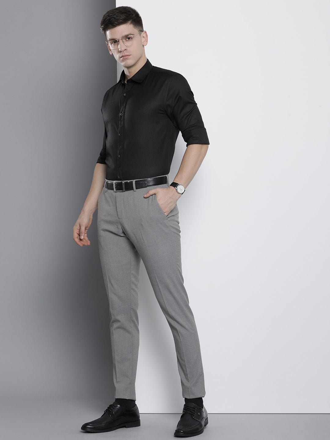 The Indian Garage Co. X Luxe Men Slim Fit Opaque Formal Shirt