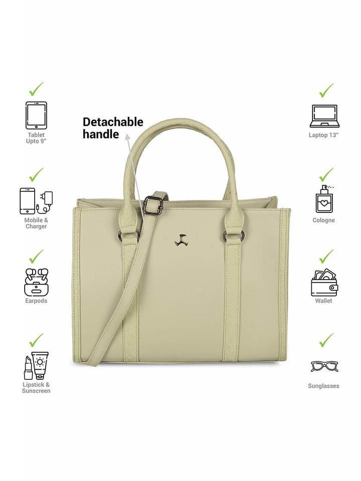 Mochi Women Structured Tote Bag with Tasselled