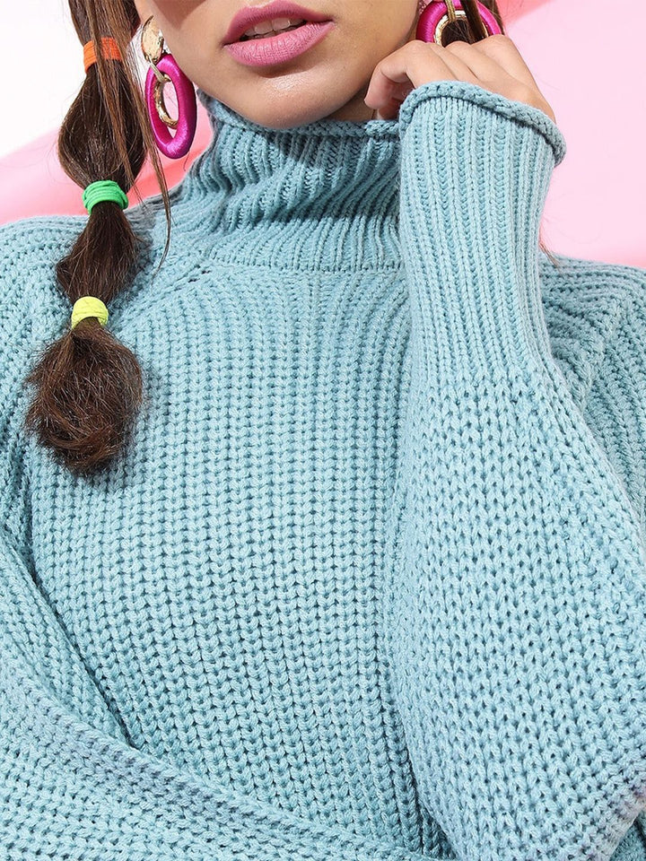 Tokyo Talkies Women Solid Crop Pullover