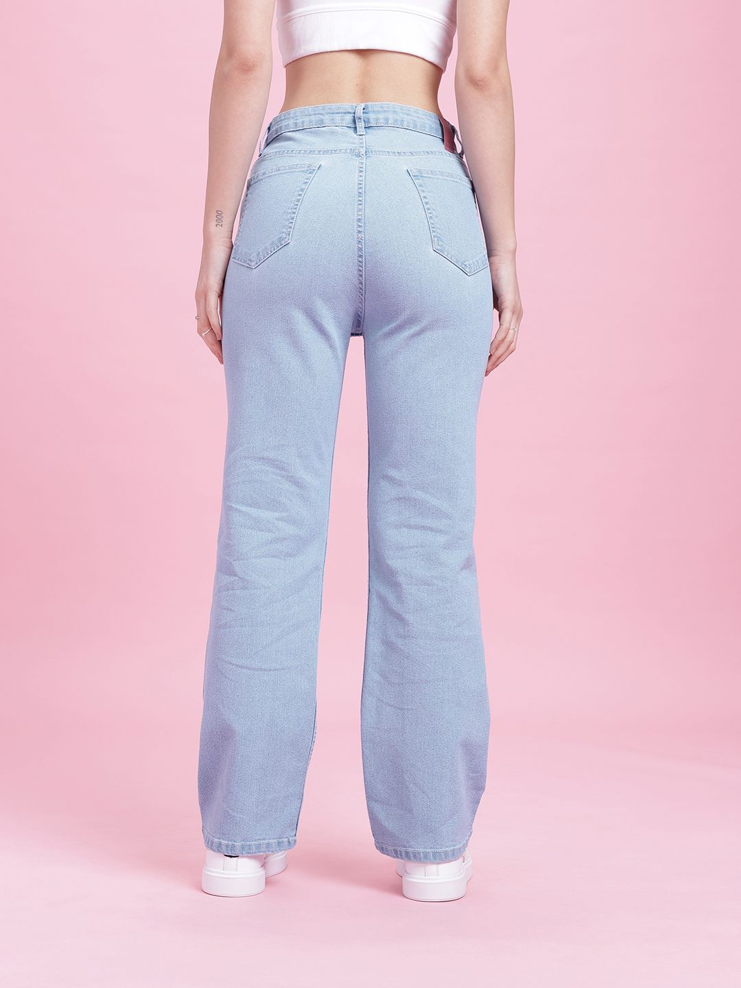 DressBerry Women Light Fade Stretchable Straight Fit Jeans