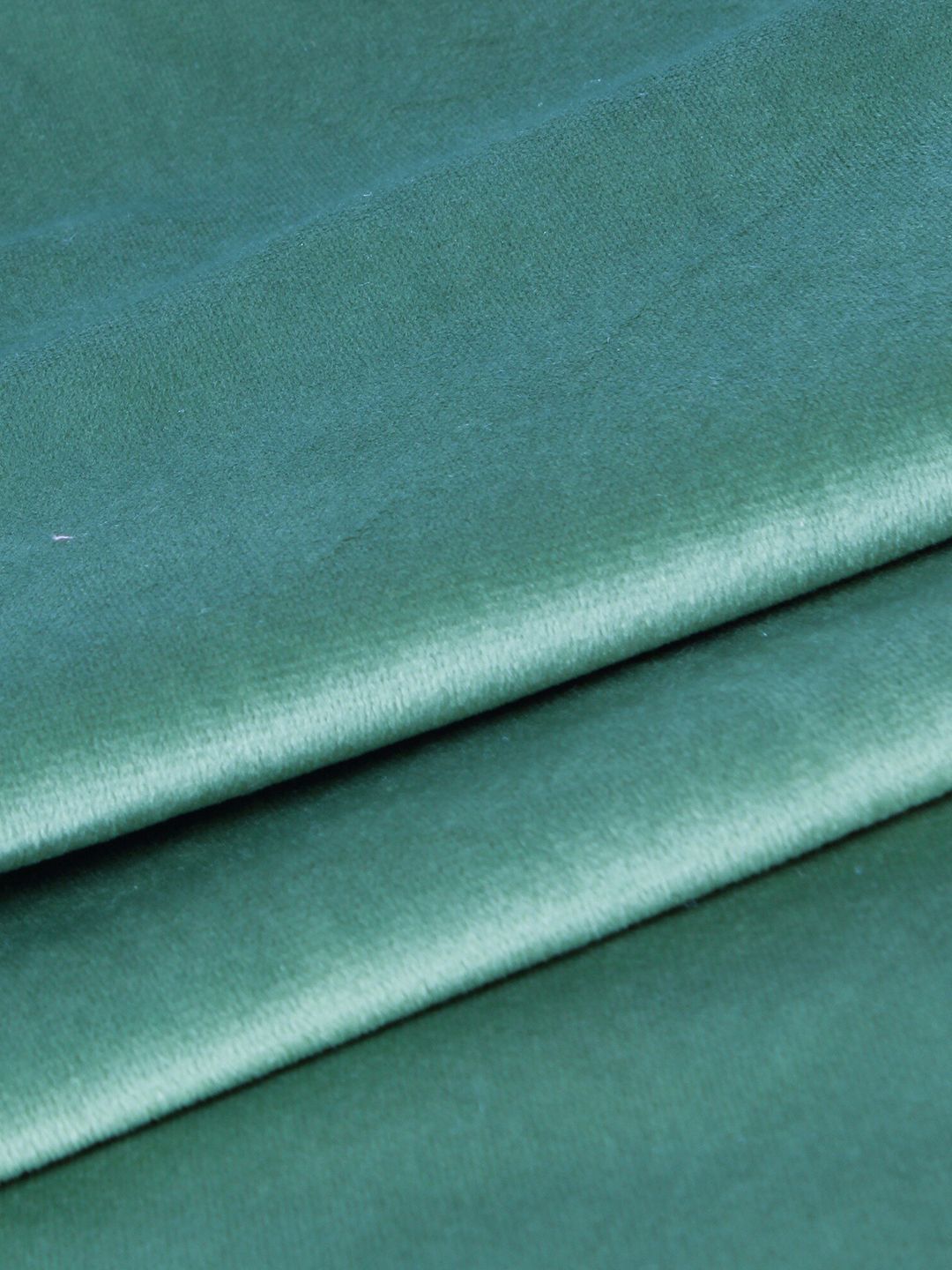 STITCHNEST Green 2 Pieces Velvet Square Cushion Covers
