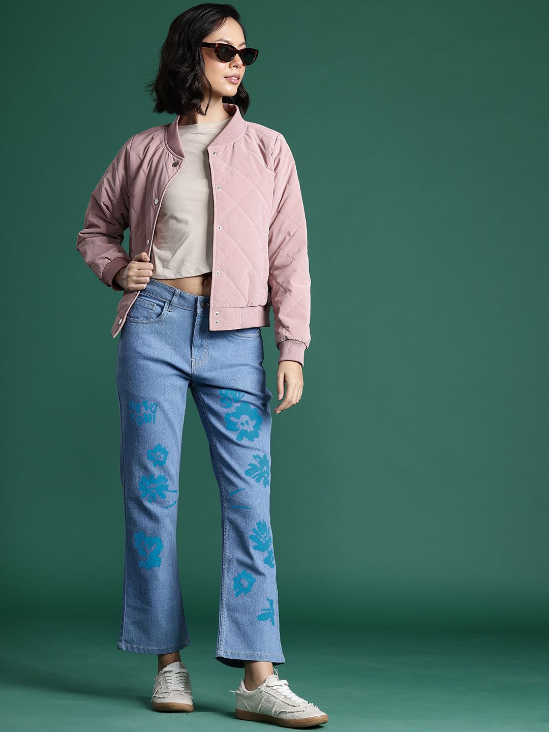 DressBerry Women Stretchable Printed Straight Fit Jeans
