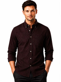 ADRO Men Standard Micro Checked Baju Separa Formal