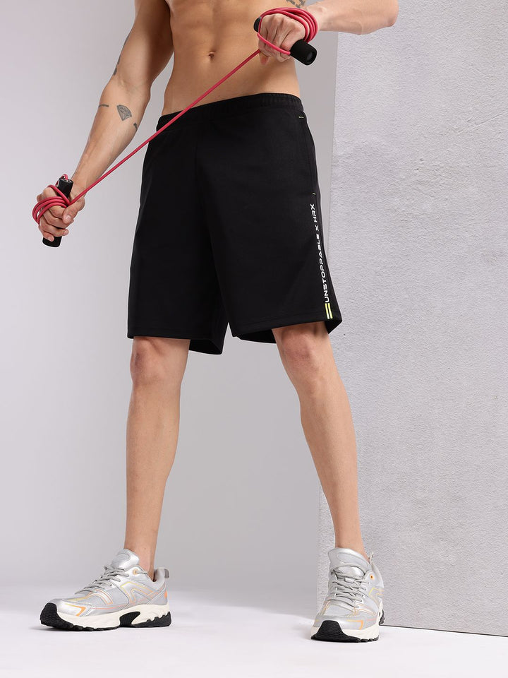 HRX by Hrithik Roshan Men Rapid-dry Typography Print Training Shorts