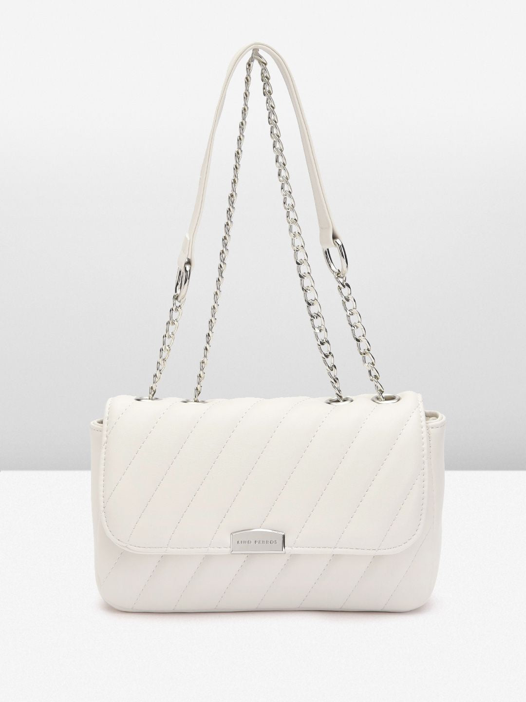 Lino Perros Structured Sling Bag with Quilted Detail