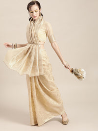 Saree mall Floral Silk Blend Saree with Woven Design border