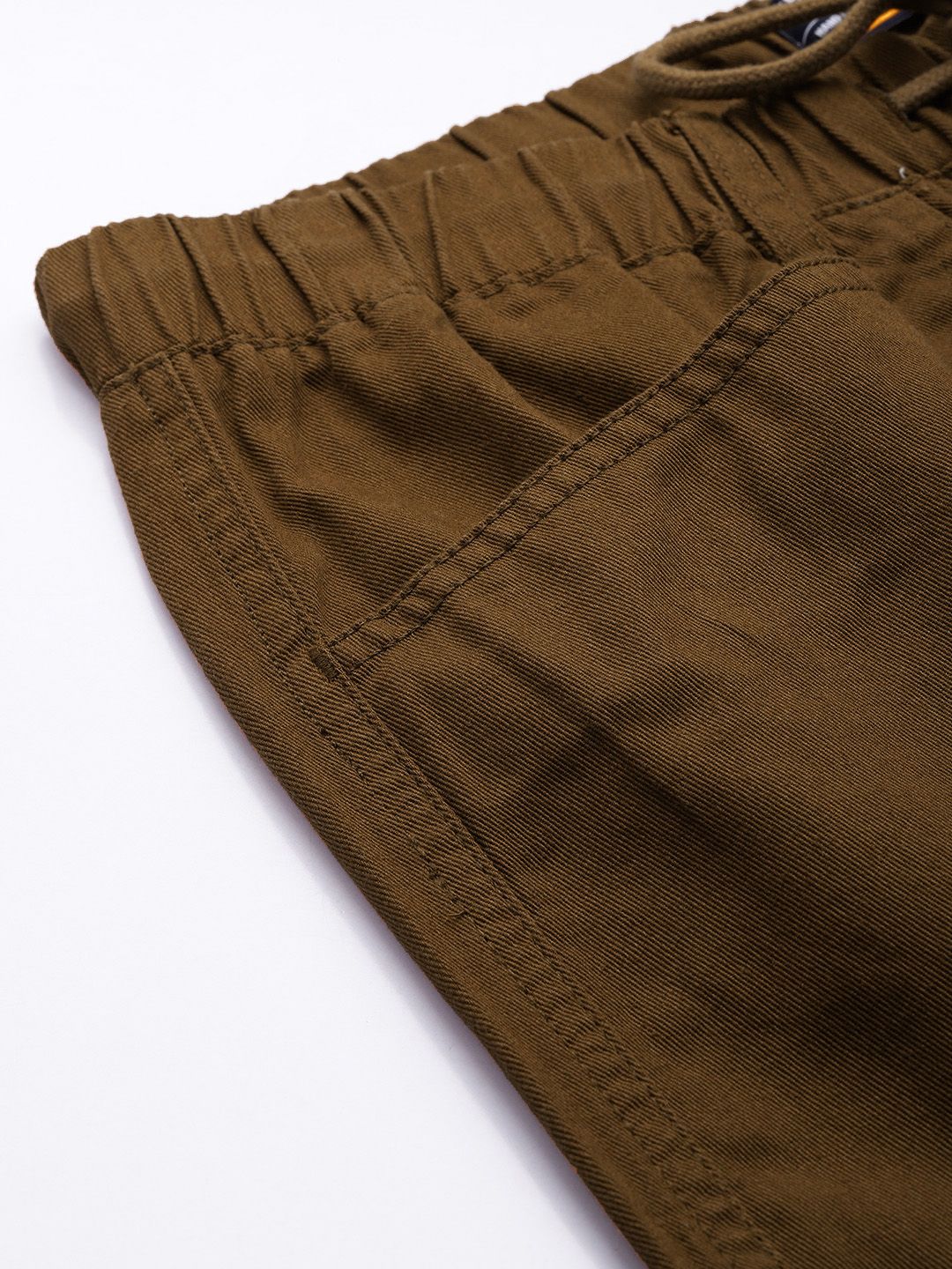 The Indian Garage Co Men Slim Fit Pleated Cotton Chinos Trousers