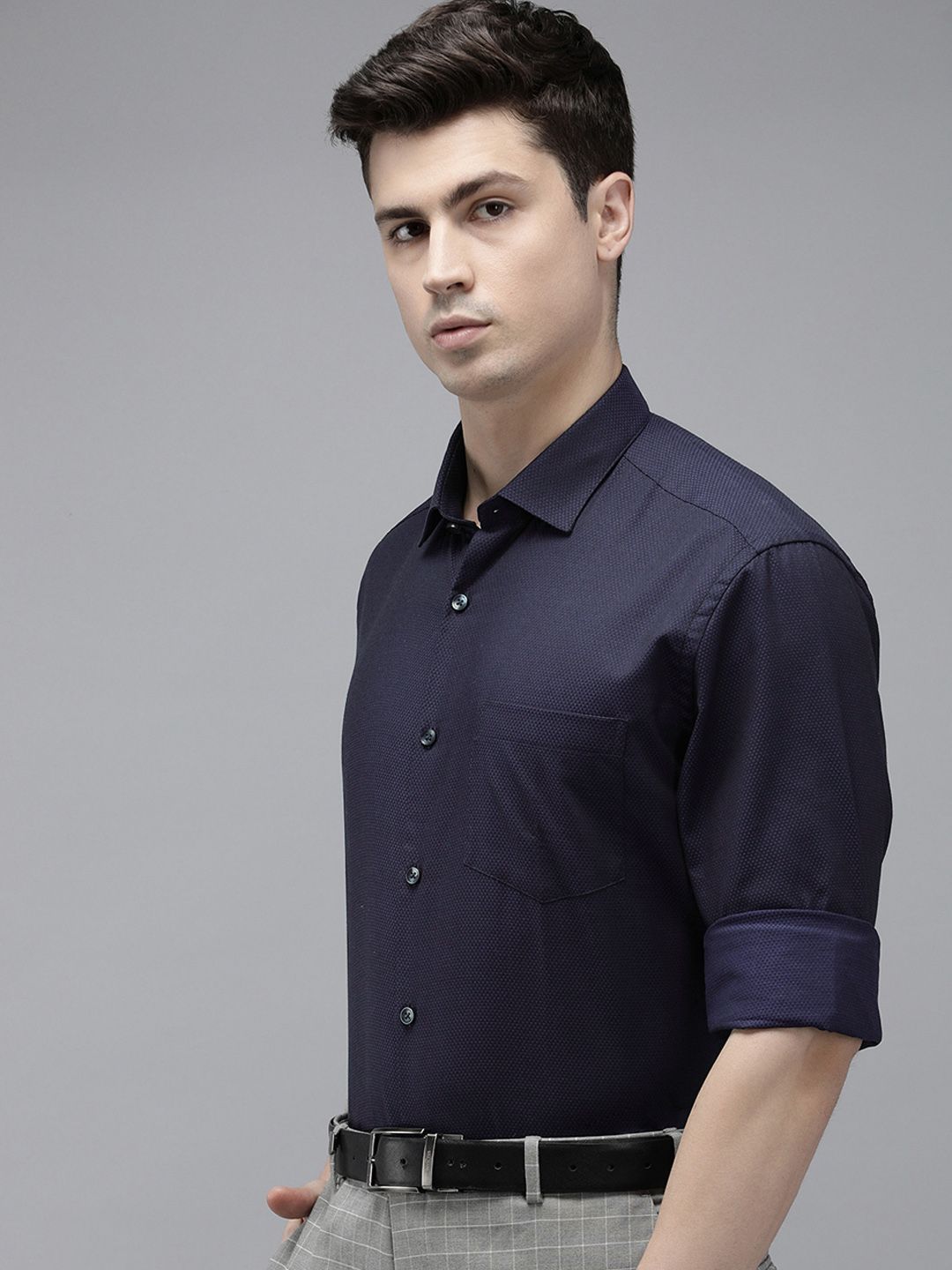 Park Avenue Textured Pure Cotton Formal Shirt