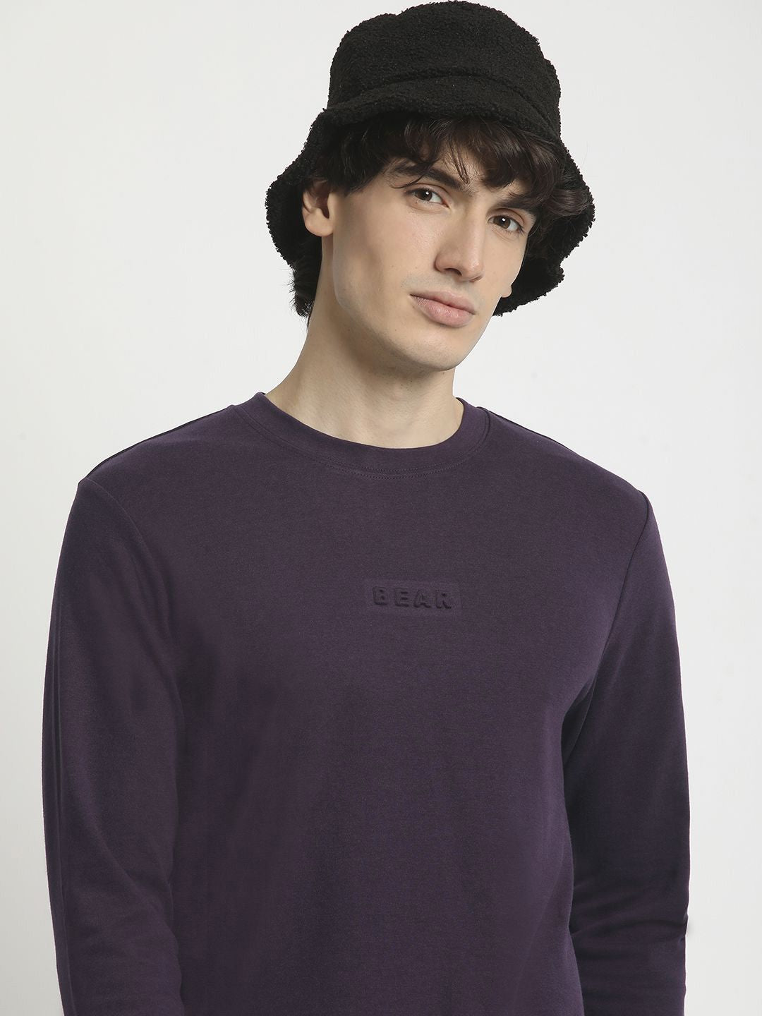 THE BEAR HOUSE Men Round Neck Solid T-shirt