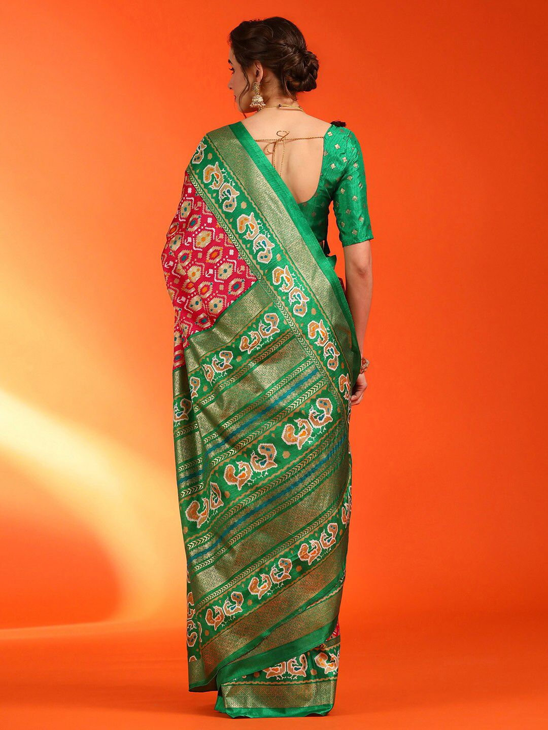 Saree mall Woven Design Zari Pochampally Saree