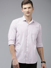 Park Avenue Men Pure Cotton Slim Fit Opaque Striped Casual Shirt