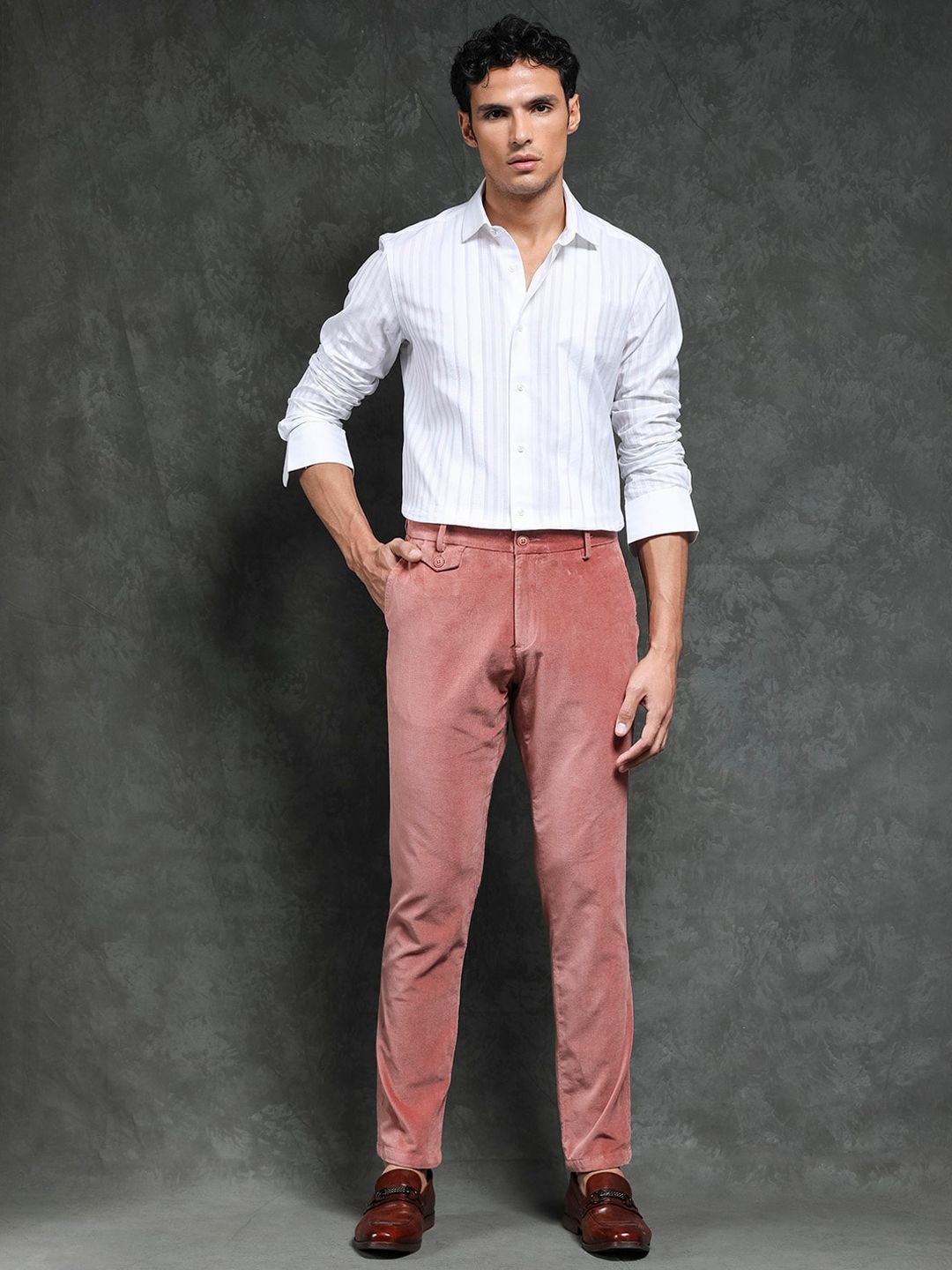 RARE RABBIT Cloy Mid-Rise Slim Fit Trouser