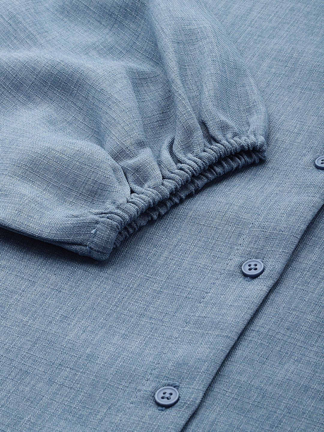 DressBerry Pure Cotton Drop-Shoulder Sleeve Shirt