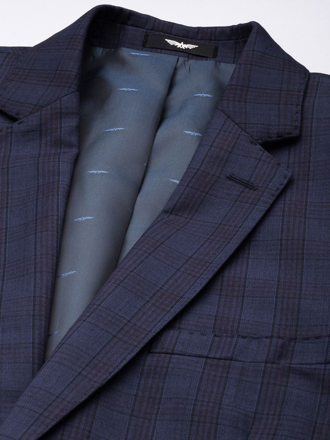 Park Avenue Checked Single Breasted 2 Piece Formal Suits