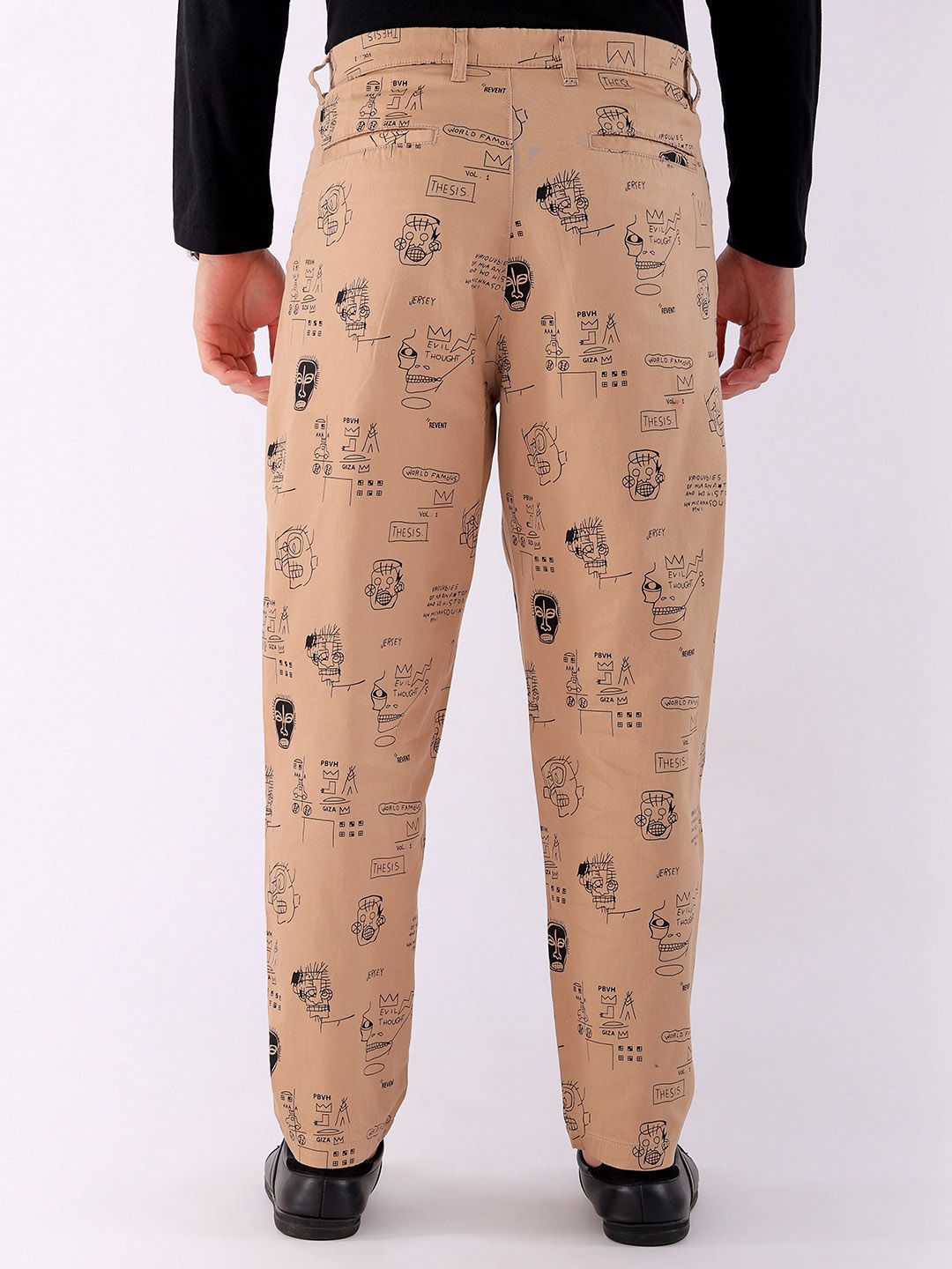 The Indian Garage Co Men Printed Loose Fit Cotton Joggers
