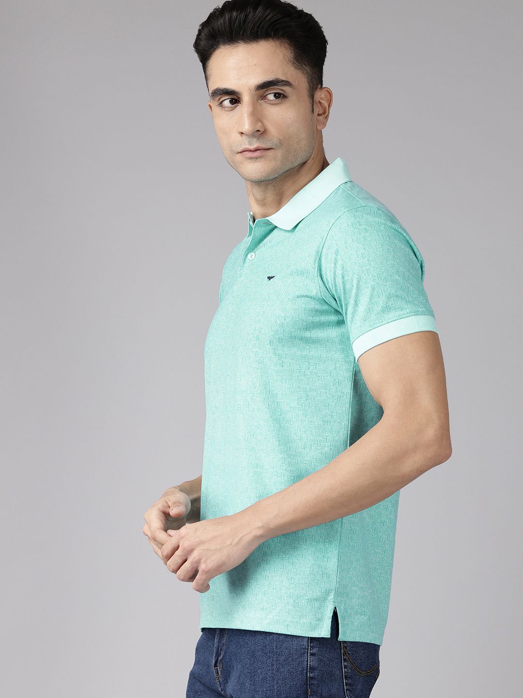 Park Avenue Printed Polo Collar Slim Fit T-shirt