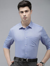 Park Avenue Pure Cotton Self Design Slim Fit Cutaway Collar Formal Shirt