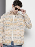 The Indian Garage Co Self-Design Ethnic Drop-Shoulder Sleeves Relaxed Fit Casual Shirt