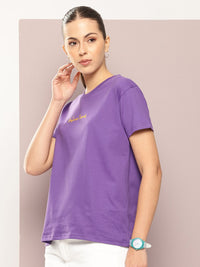 DILLINGER Typography Embroidered Pure Cotton Boxy T-shirt